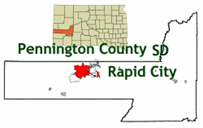 South Dakota map showing location of Rapid City
